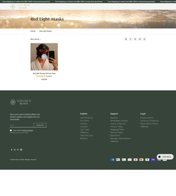 red light masks _ Nature’s Body