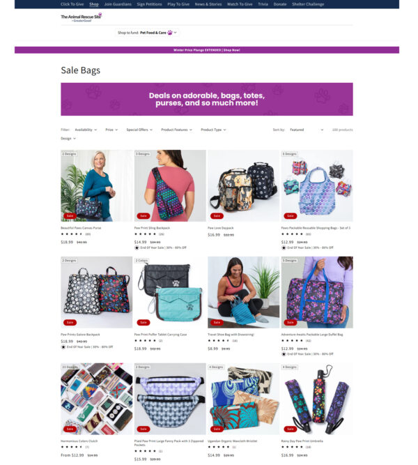 sale bags _ Greater Good