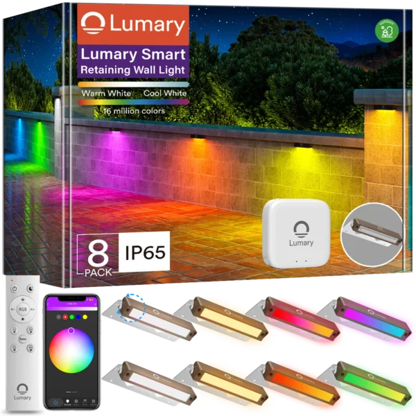 retaining wall light _ Lumary Smart