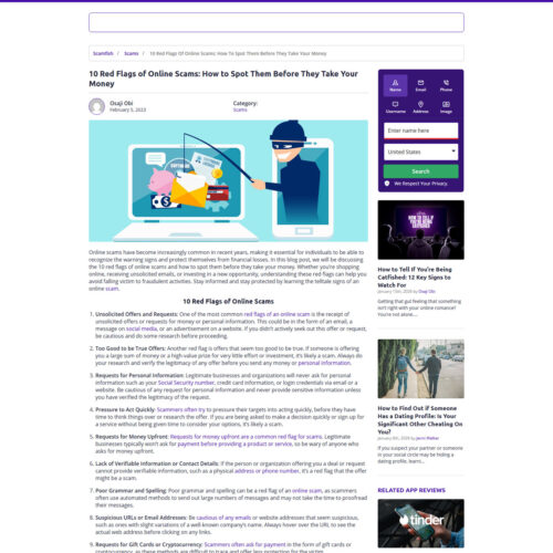 10 red flags of online scams _ Social Catfish