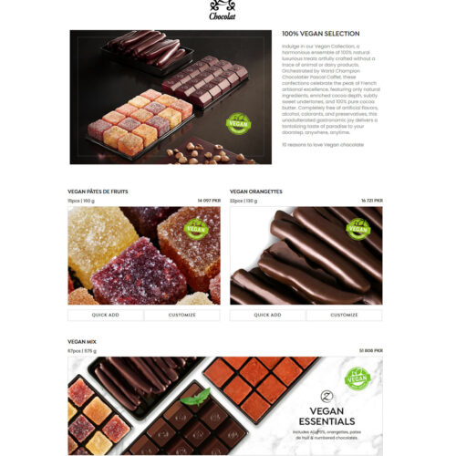 100% vegan selection _ Z Chocolat