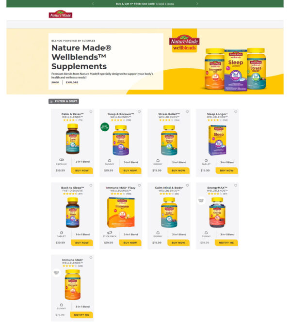 25% off first purchase of wellblends supplements _ Nature Made