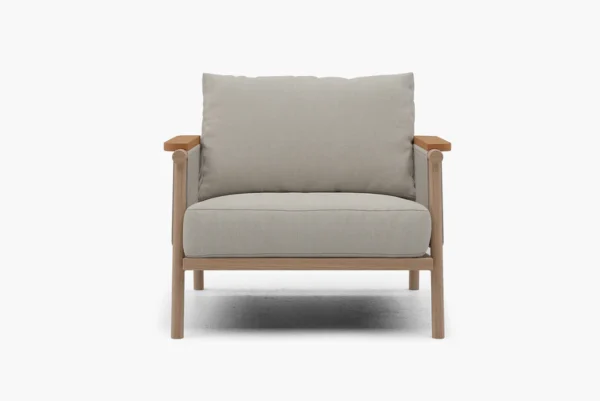 Moss Wood Grain Aluminum Outdoor Sofa / Armchair Patio Set by Acanva