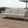 Moss Wood Grain Aluminum Outdoor Sofa / Armchair Patio Set by Acanva