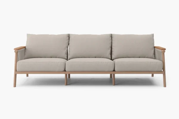 Moss Wood Grain Aluminum Outdoor Sofa / Armchair Patio Set by Acanva