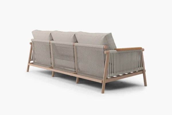 Moss Wood Grain Aluminum Outdoor Sofa / Armchair Patio Set by Acanva