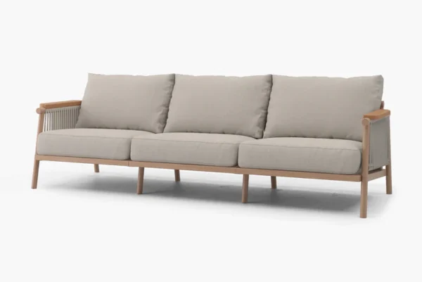 Moss Wood Grain Aluminum Outdoor Sofa / Armchair Patio Set by Acanva