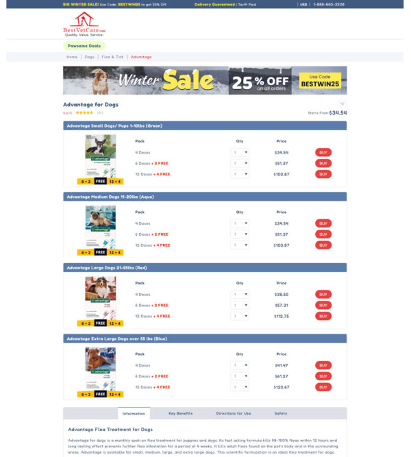 Advantage Flea control for dogs _ Best Vet Care