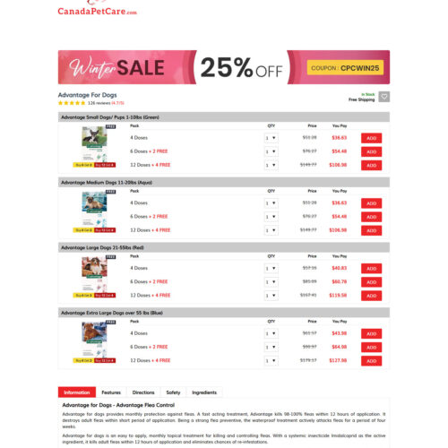 Advantage for dogs _ Canada Pet Care