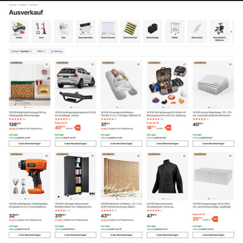 Ausverkauf _ French Vevor Ausverkauf _ French Vevor