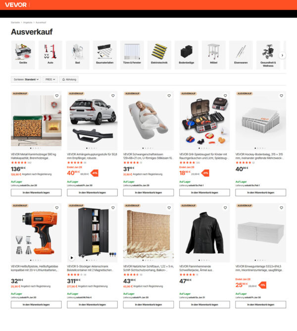 Ausverkauf  _ French Vevor