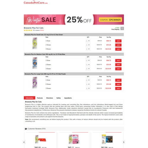 Bravecto Plus for cats _ Canada Pet Care Bravecto Plus for cats _ Canada Pet Care