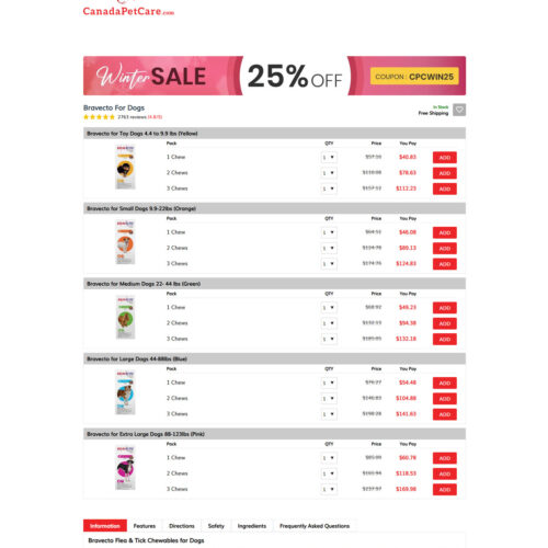 Bravecto for dogs _ Canada Pet Care Bravecto for dogs _ Canada Pet Care