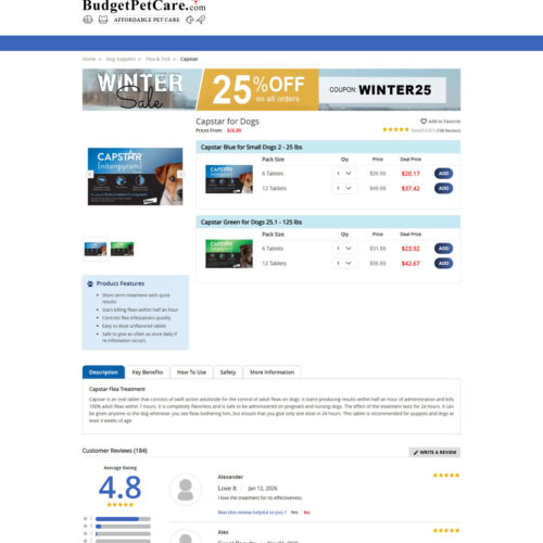 Capstar for dogs _ Budget Vet Care Capstar for dogs _ Budget Vet Care