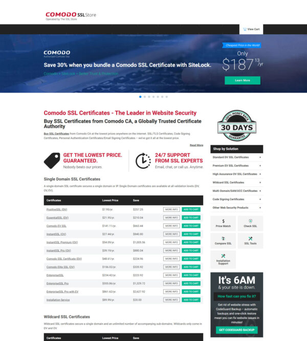 Comodo SSL certificates _ SSL Store