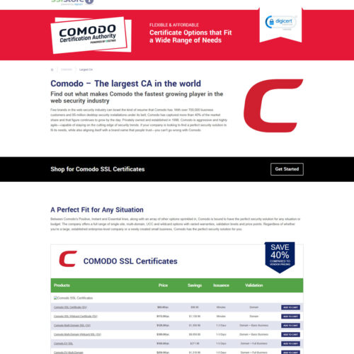 Comodo _ SSL Store Comodo _ SSL Store