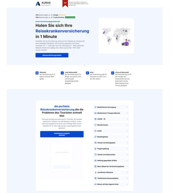 DE landing page _ Auras Insurance