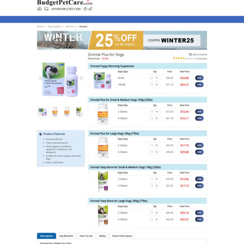 Drontal Plus for dogs _ Budget Vet Care