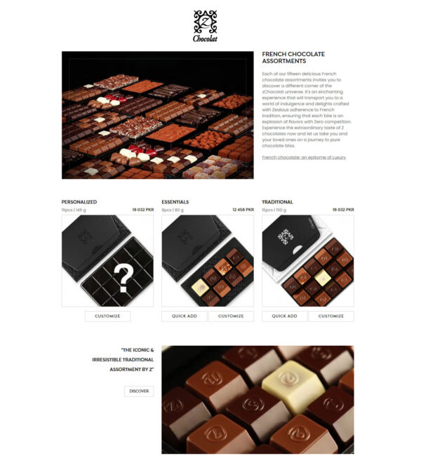 French chocolate assortments _ Z Chocolat