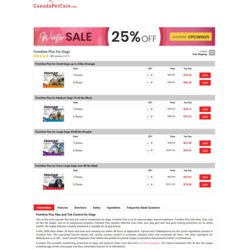 Frontline Plus for dogs _ Canada Pet Care Frontline Plus for dogs _ Canada Pet Care