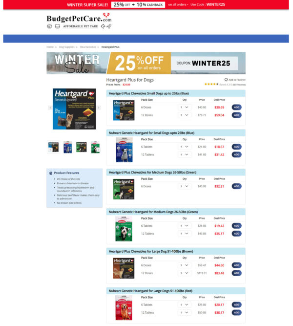 Heartgard Plus for dogs _ Budget Vet Care