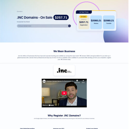 .INC domain prices _ Dynadot