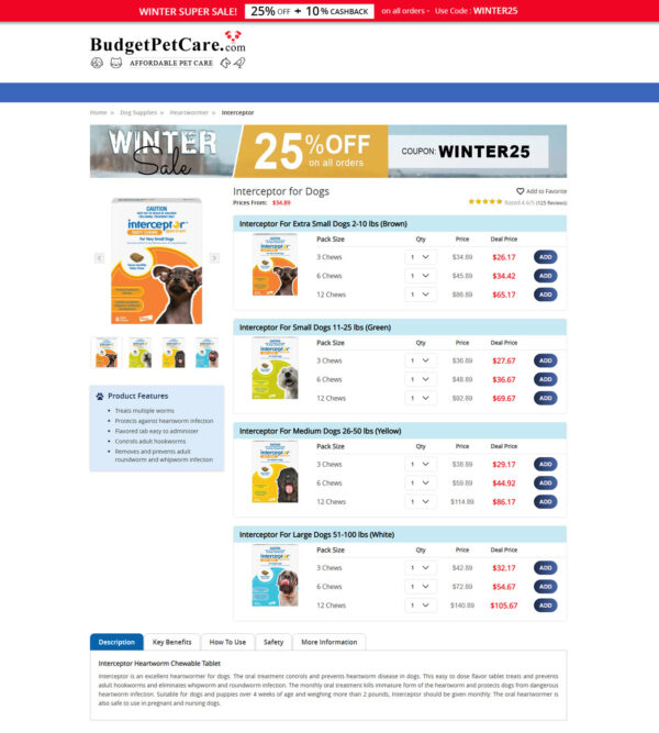 Interceptor for dogs _ Budget Vet Care