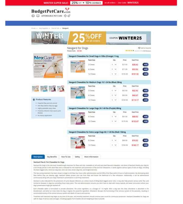 Nexgard for dogs _ Budget Vet Care