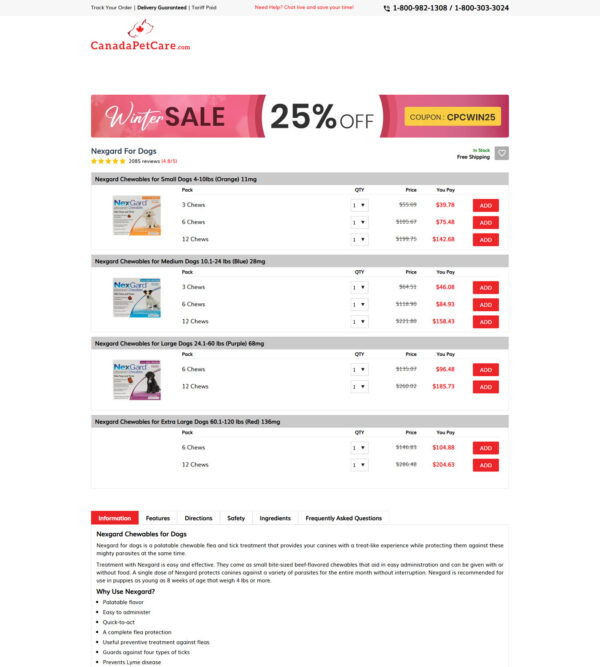 Nexgard for dogs _ Canada Pet Care