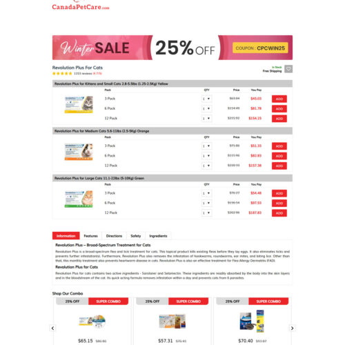 Revolution Plus for cats _ Canada Pet Care Revolution Plus for cats _ Canada Pet Care