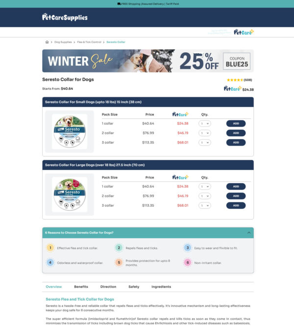 Seresto Collar for dogs _ Pet Care Supplies