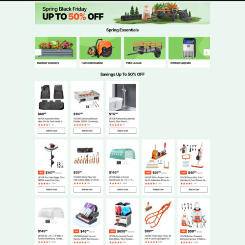 Spring Black Friday sale _ Vevor Spring Black Friday sale _ Vevor