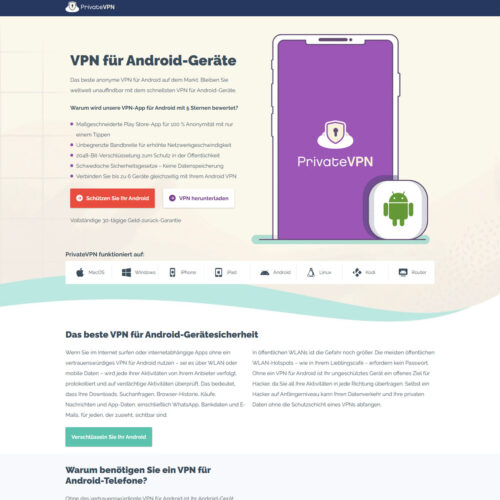 VPN Android DE _ PrivateVPN