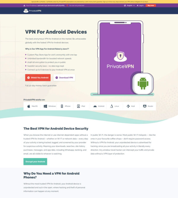 VPN Android EN _ PrivateVPN VPN Android EN _ PrivateVPN
