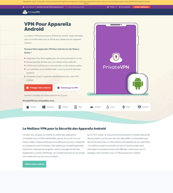 VPN Android FR _ PrivateVPN