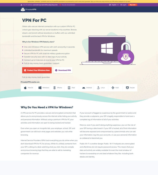 VPN for Windows EN _ PrivateVPN