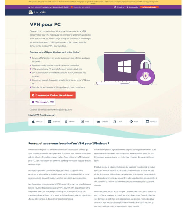 VPN for Windows FR _ PrivateVPN