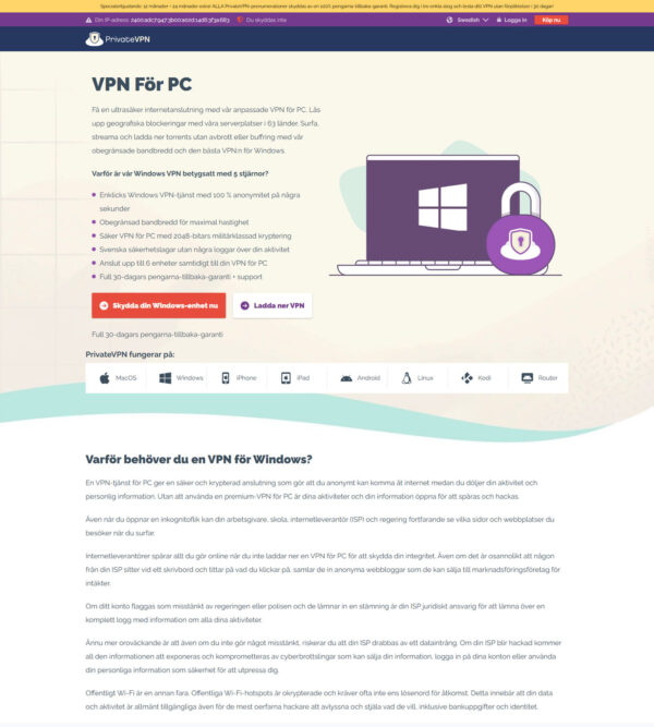 VPN for Windows SV _ PrivateVPN