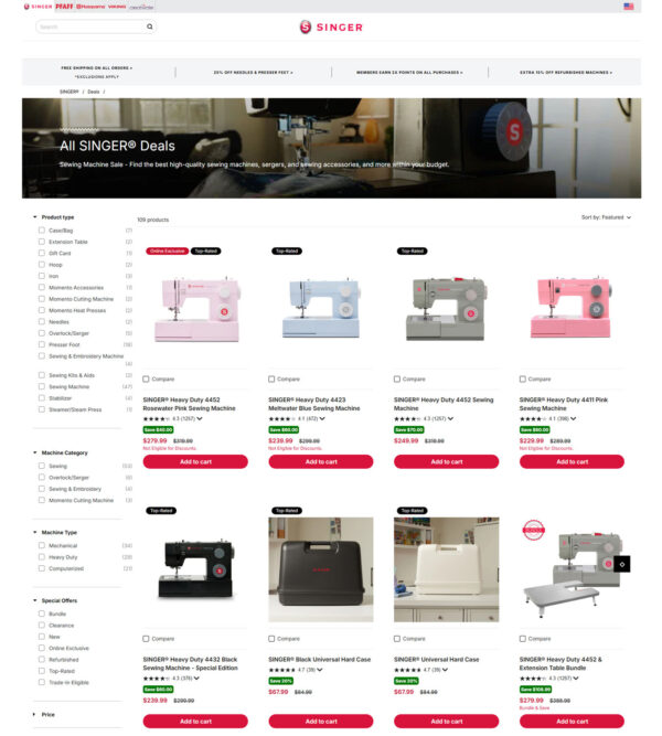 all Singer deals _ Singer all Singer deals _ Singer