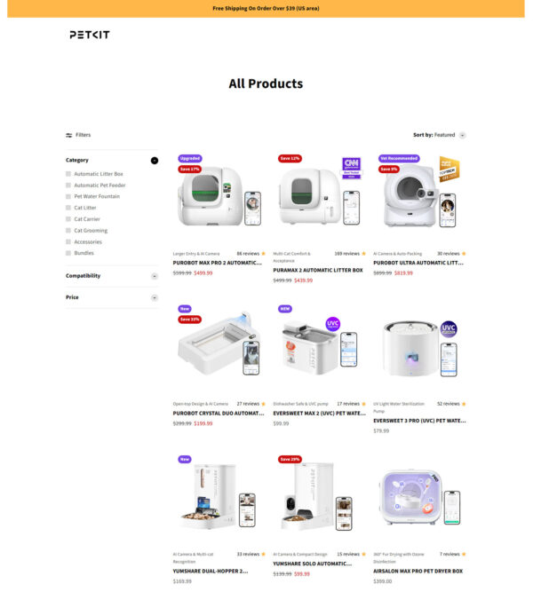 all products _ Petkit