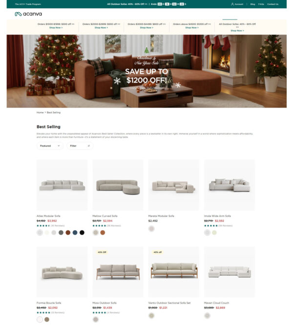 best-selling sofas _ Acanva