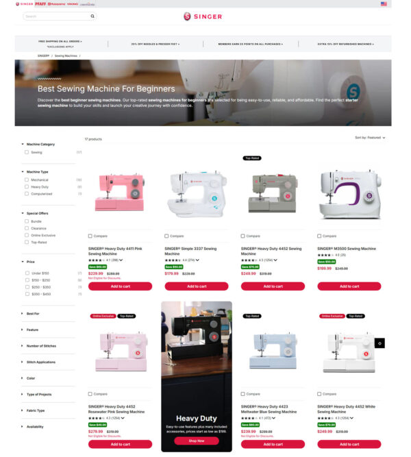 best sewing machine for beginners _ Singer