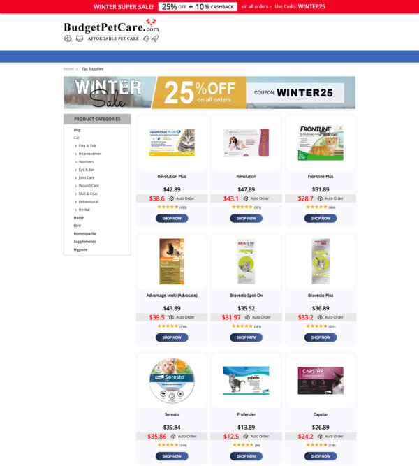 cat supplies _ Budget Vet Care