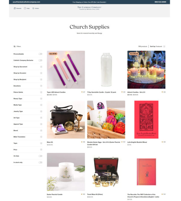 church supplies _ Catholic Company