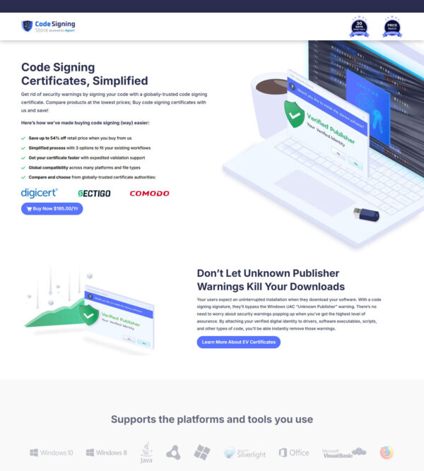 code signing certificates, simplified _ SSL Store