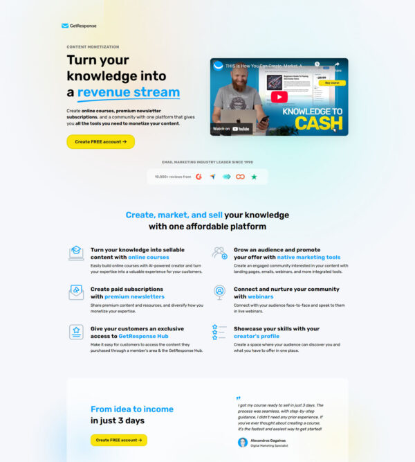 content monetization _ GetResponse Inc.