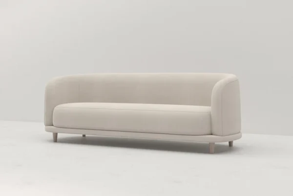 Cora Velvet Curved 3-Seater Couch Sofa / Lounge Chair by Acanva