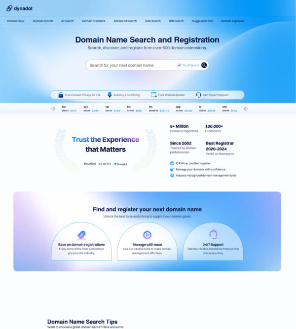domain search and registration _ Dynadot