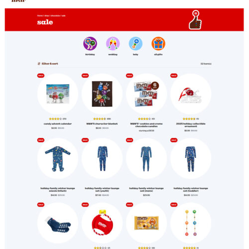 end of the year sale _ M & M’s