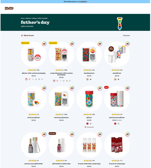 father’s day gifts _ M & M’s